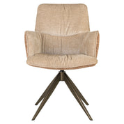 Dining chair Chase ginger jacquard swivel
