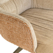 Dining chair Chase ginger jacquard swivel