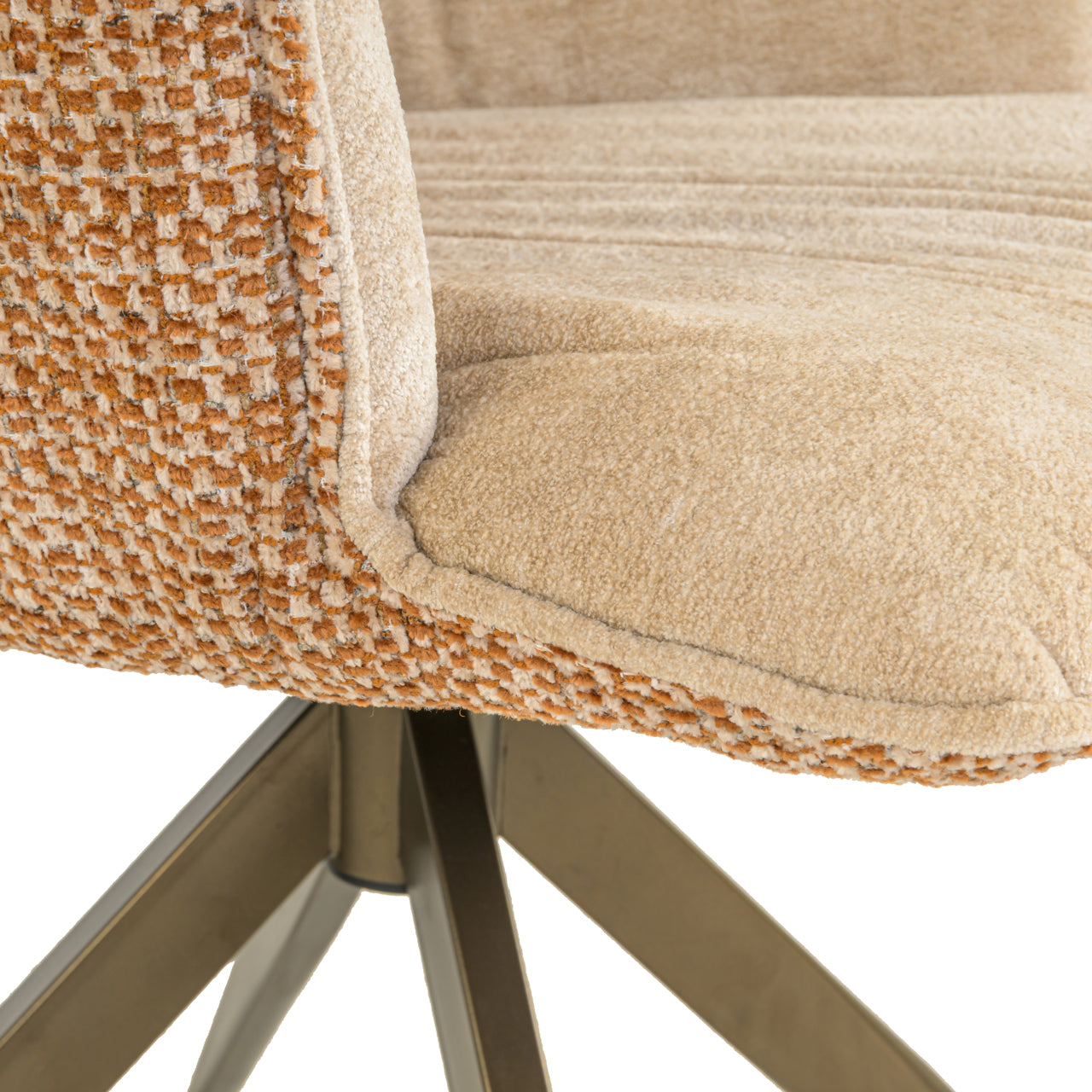 Dining chair Chase ginger jacquard swivel