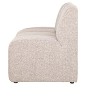 Dining bench Landmark cayenne brown open end left straight - fully upholstered