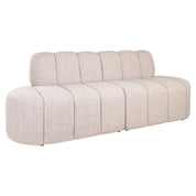 Dining bench Landmark customized open end left straight - fully upholstered
