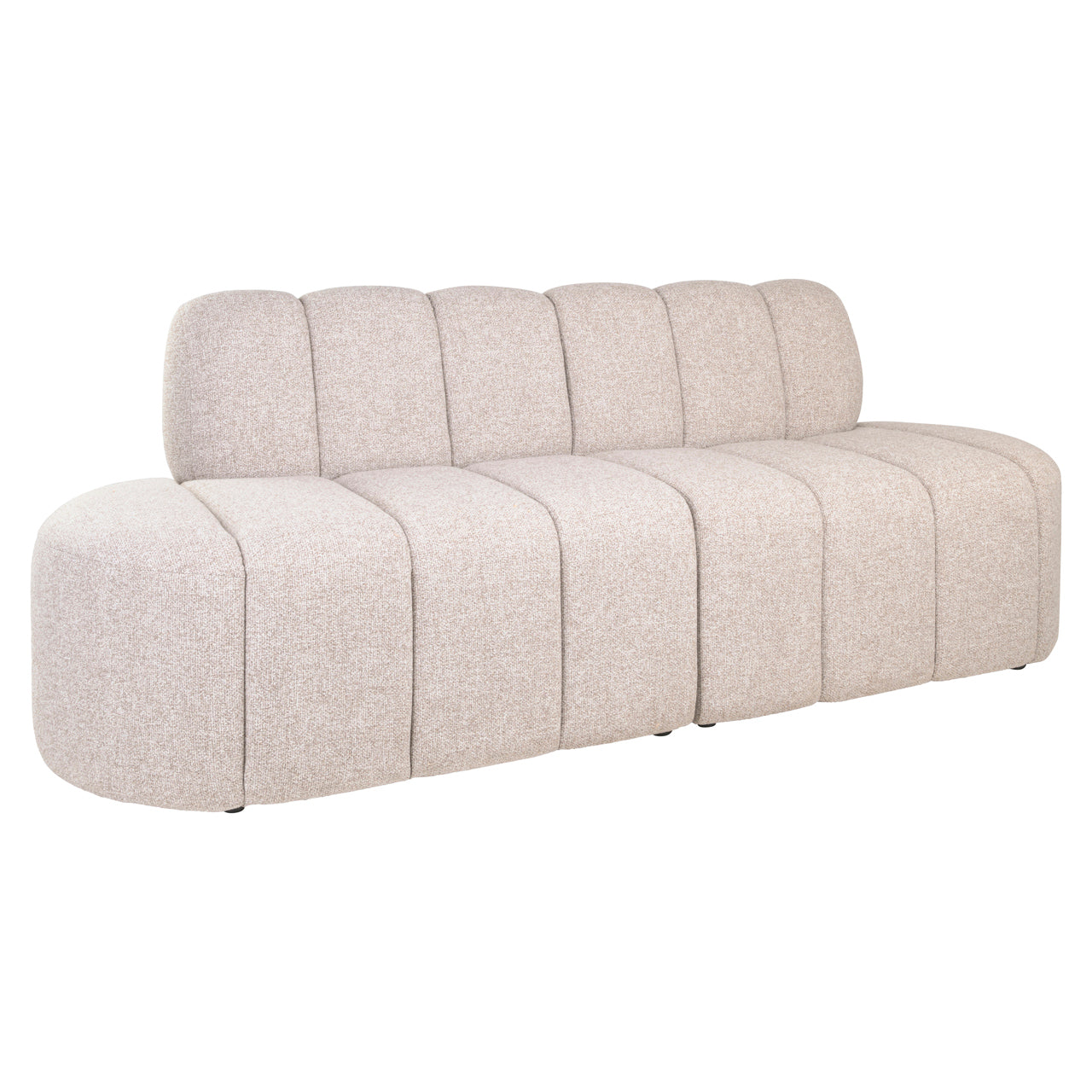 Dining bench Landmark cayenne brown open end right straight - fully upholstered