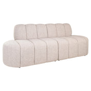 Dining bench Landmark cayenne brown open end right straight - fully upholstered