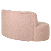 Dining bench Landmark customized open end left round - fully upholstered