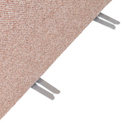 Dining bench Landmark customized open end left round - fully upholstered