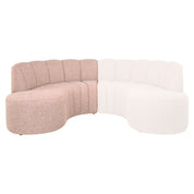 Dining bench Landmark customized open end left round - fully upholstered