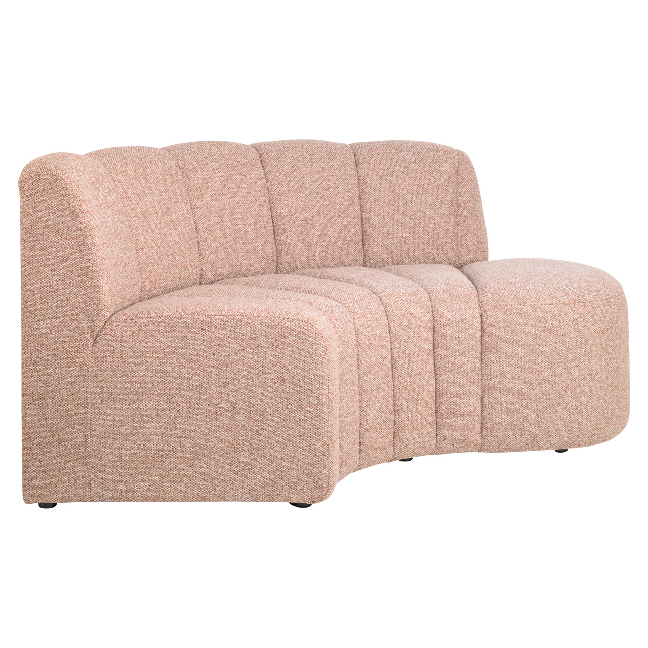 Dining bench Landmark cayenne cognac open end right round - fully upholstered
