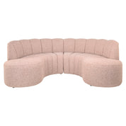 Dining bench Landmark customized open end right round - fully upholstered