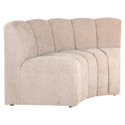 Dining bench Landmark be easy sand corner round - fully upholstered