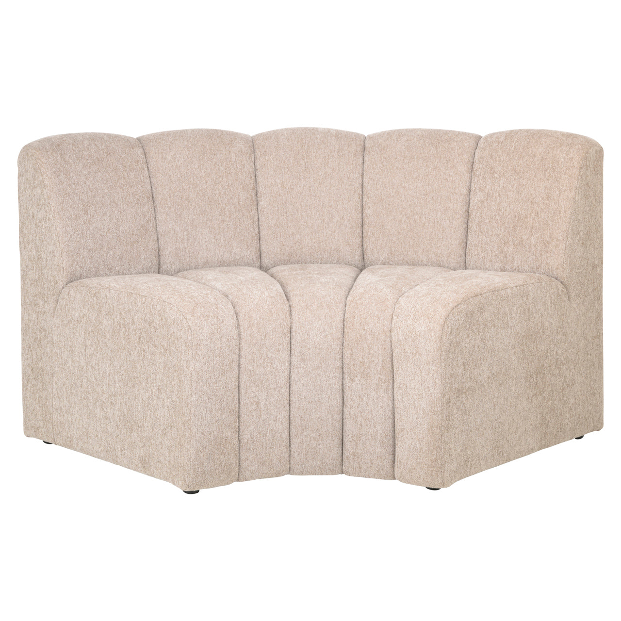 Dining bench Landmark be easy sand corner round - fully upholstered