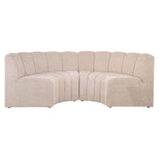 Dining bench Landmark be easy sand corner round - fully upholstered