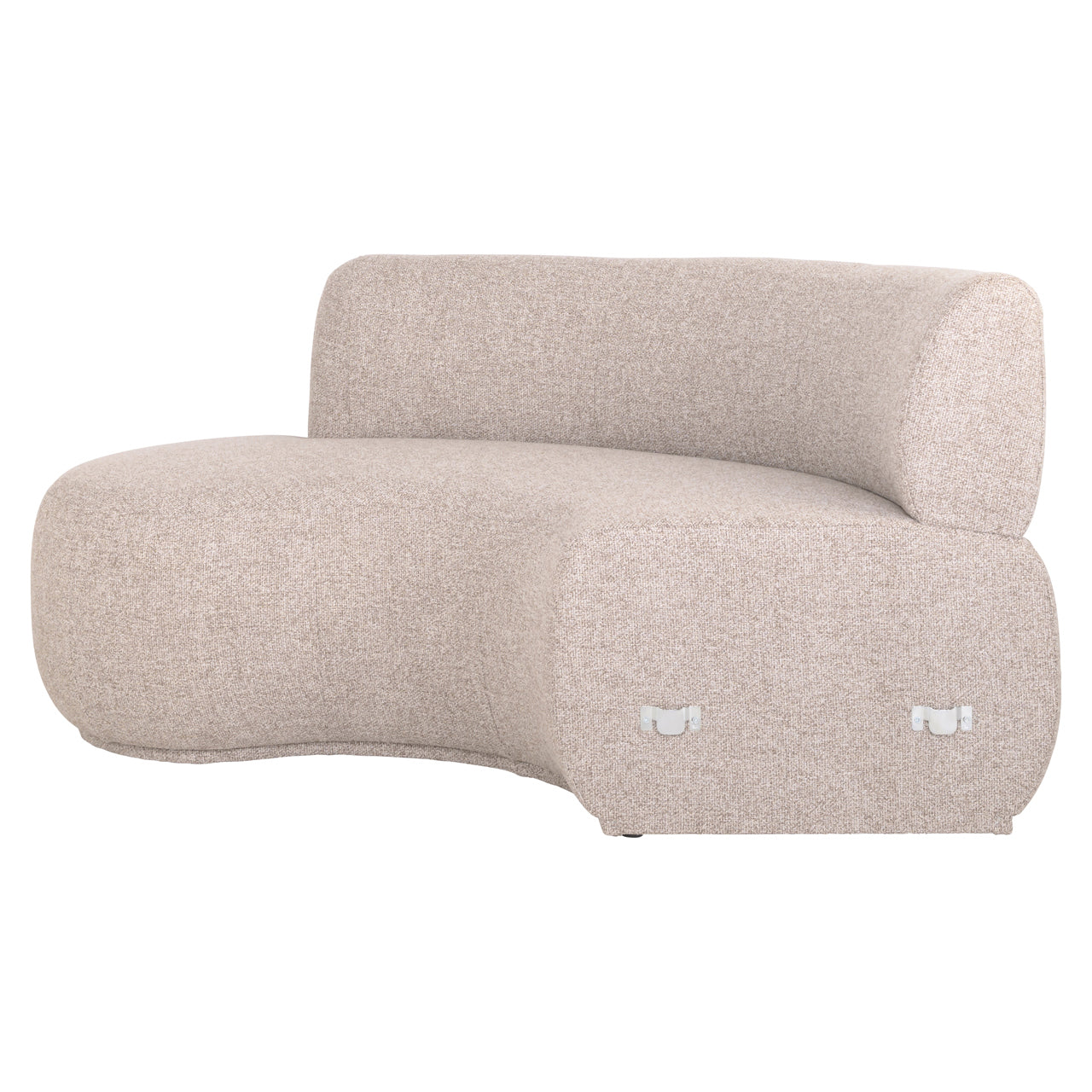 Dining bench Sorrobon cayenne ecru open end left round