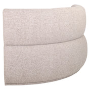 Dining bench Sorrobon cayenne ecru open end left round