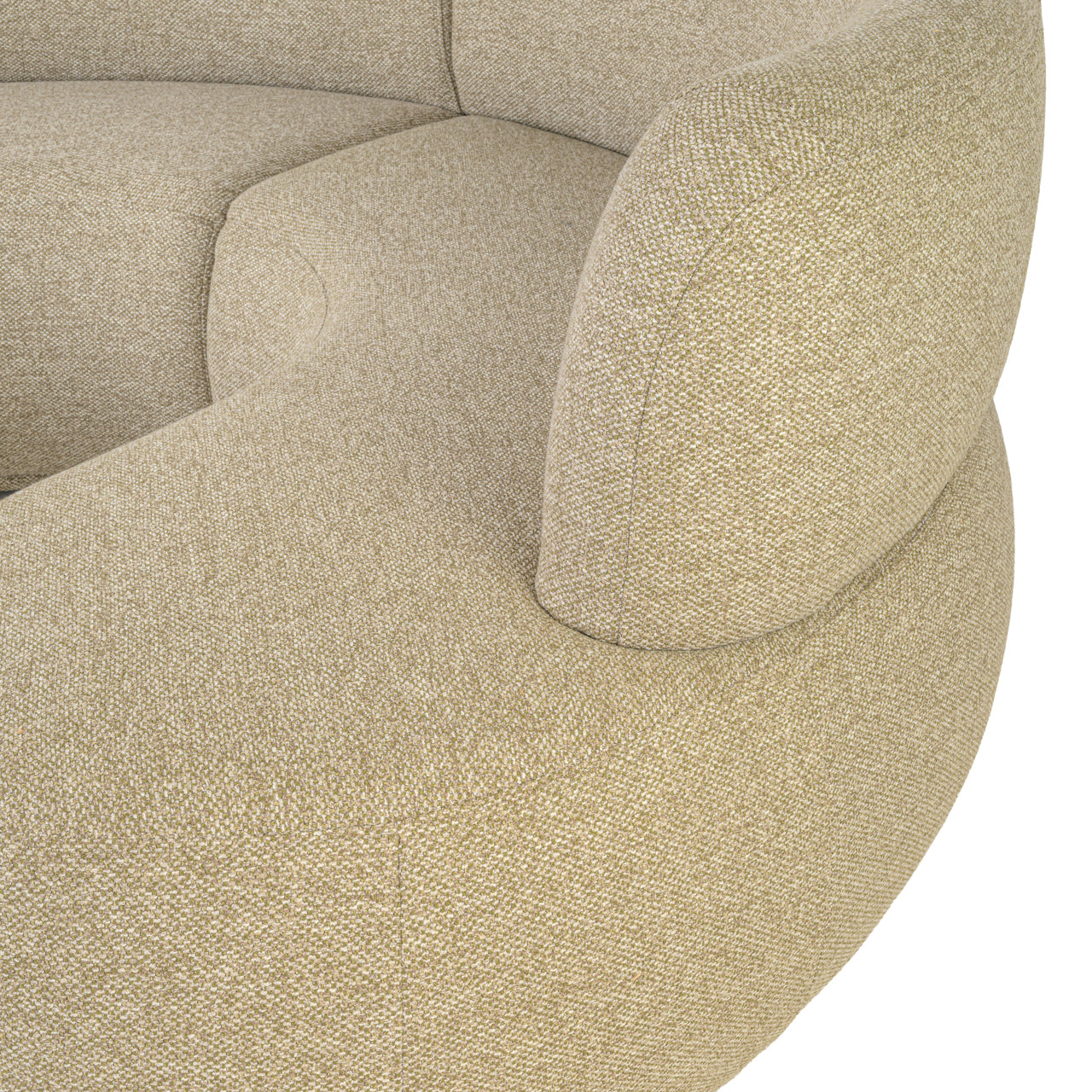 Dining bench Sorrobon cayenne green open end left round