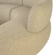 Dining bench Sorrobon cayenne green open end left round