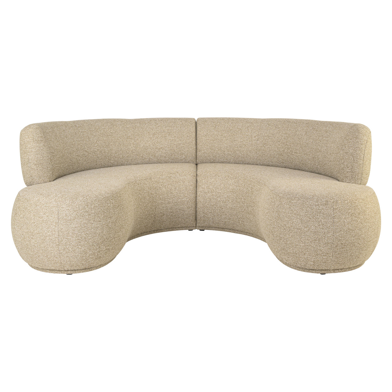 Dining bench Sorrobon cayenne green open end right round