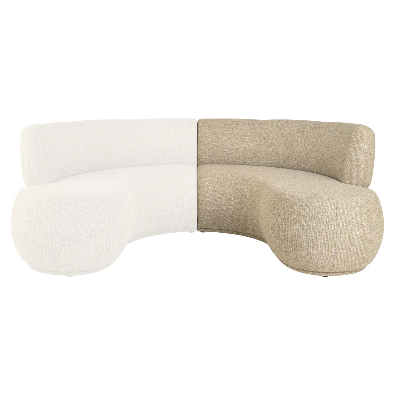 Dining bench Sorrobon cayenne green open end right round