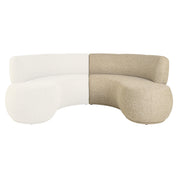 Dining bench Sorrobon cayenne green open end right round