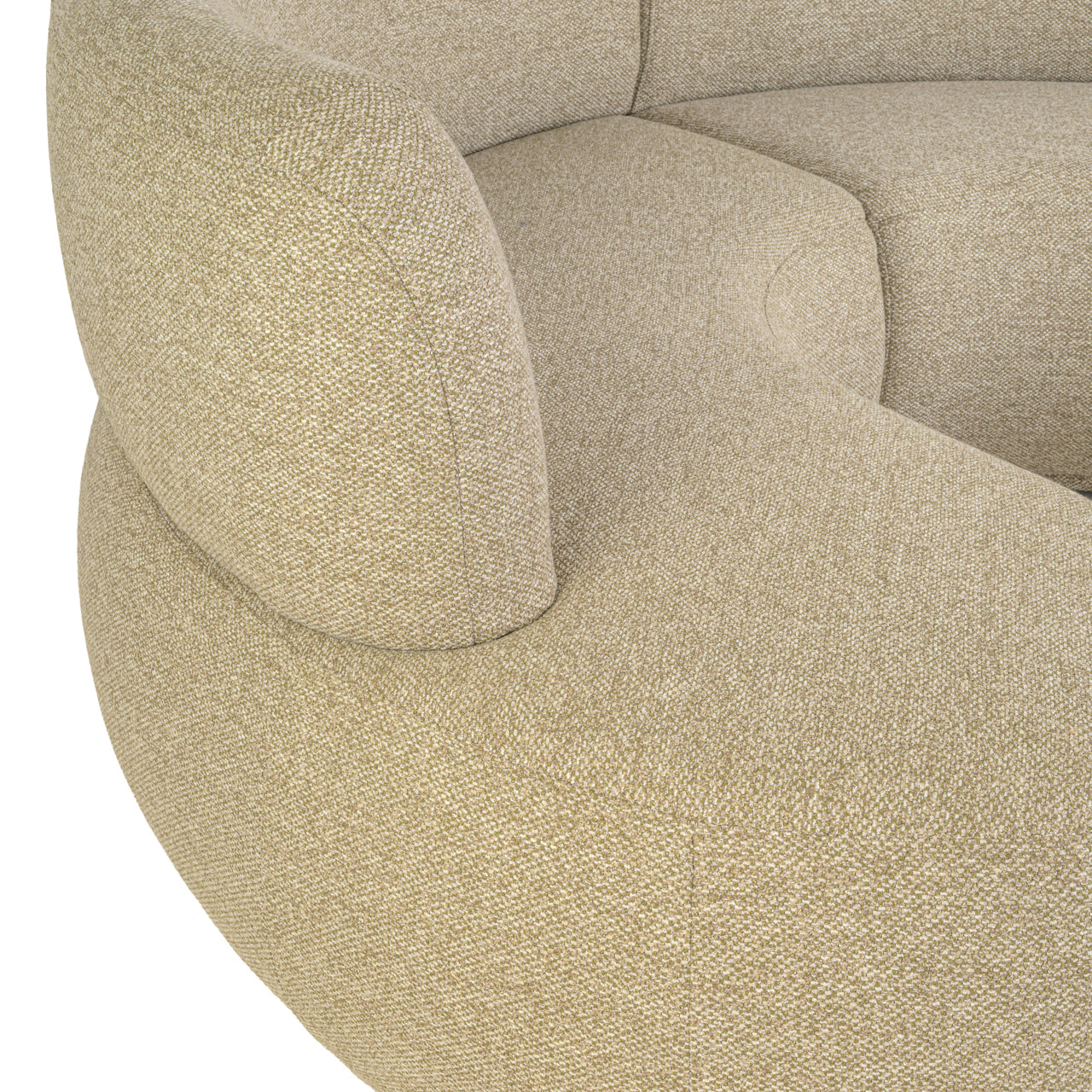 Dining bench Sorrobon cayenne green open end right round