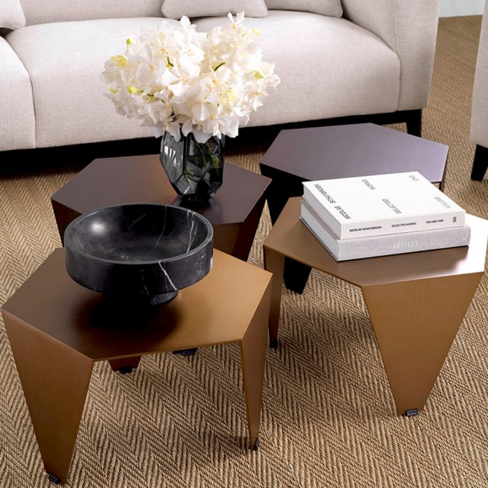 Side Table Metro Chic brushed brass finish