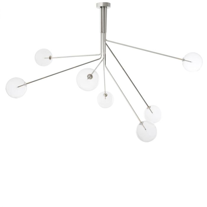 Chandelier Topaz nickel finish