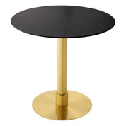 Dining Table Terzo Round brushed brass finish