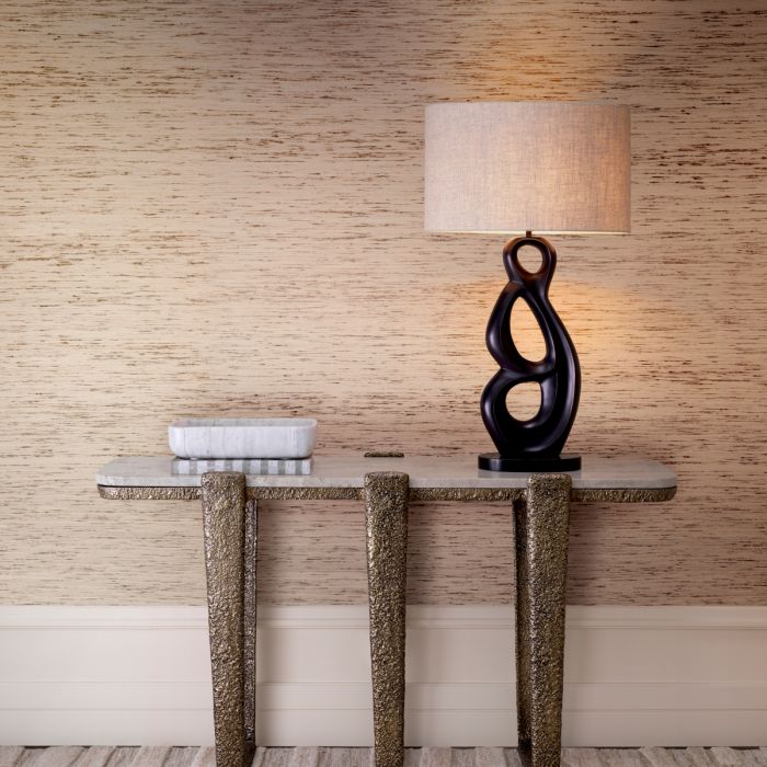 Table Lamp Macias bronze highlight finish incl shade