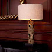 Table Lamp Vigentino vintage brass finish incl shade
