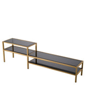 Mueble TV Duo acabado latón cepillado