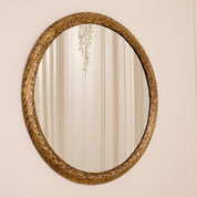 Mirror Soave antique brass finish