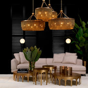 Chandelier Tissot S antique brass finish