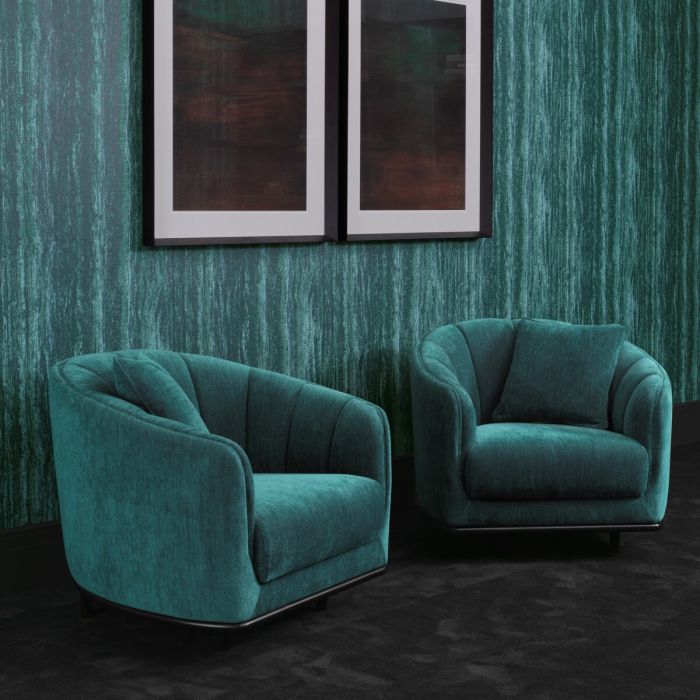 Silla Agostino pabellón verde mar