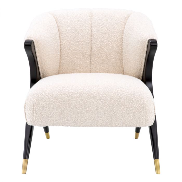 Chair Pavone bouclé cream