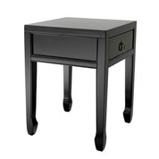 Side Table Chinese Low waxed black finish