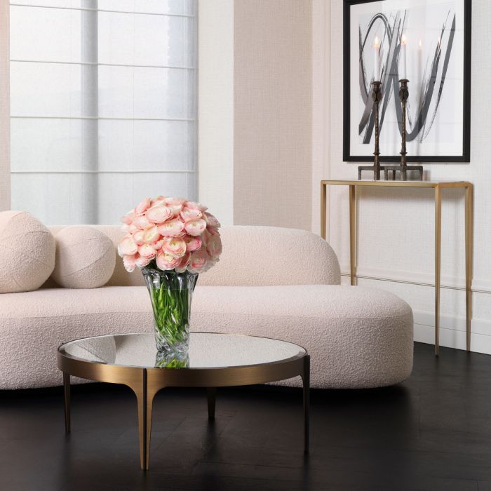 Coffee Table Artemisa S brushed brass finish