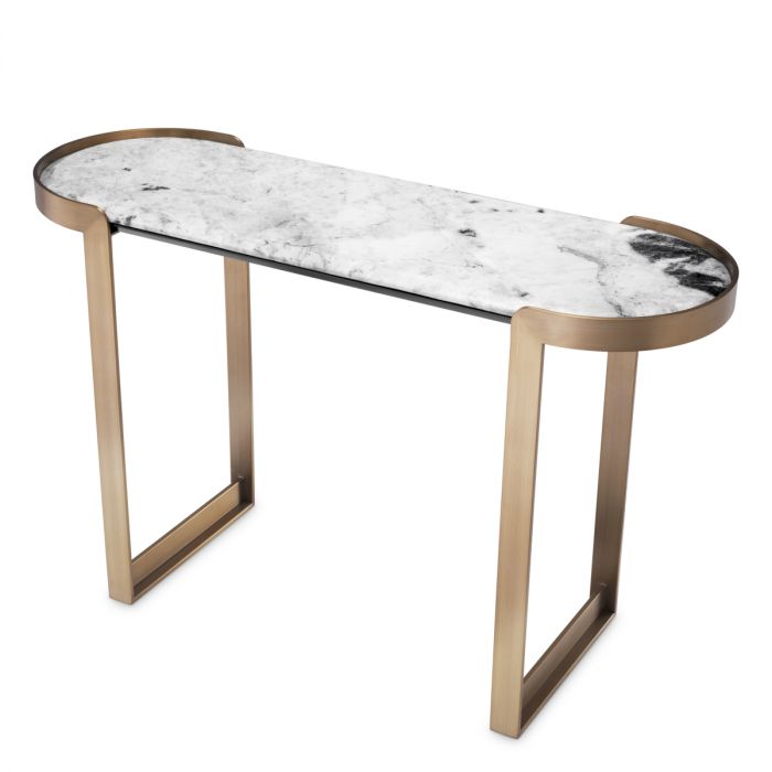 Mesa consola Fabio acabado latón cepillado