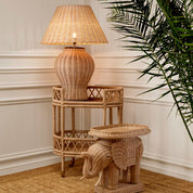 Side Table Elephant natural rattan