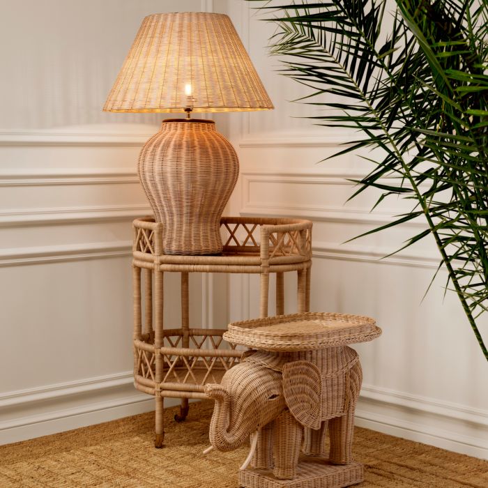 Side Table Elephant natural rattan