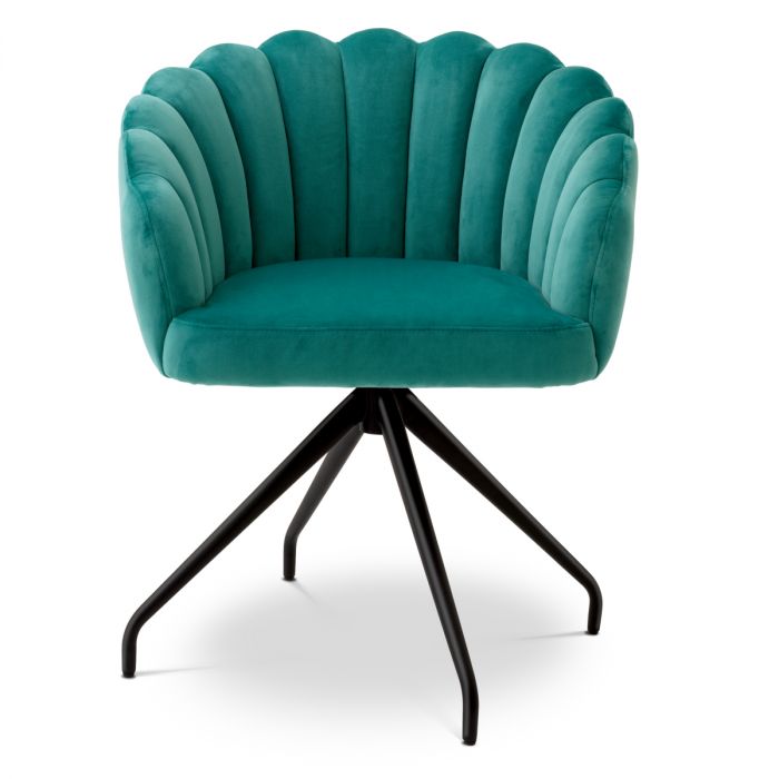 Dining Chair Luzern savona turquoise velvet
