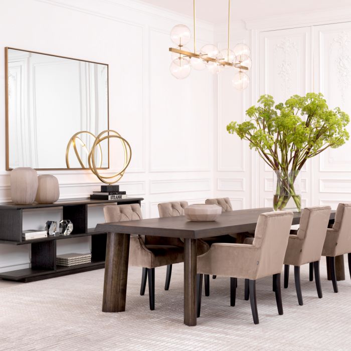 Chandelier Largo antique brass finish
