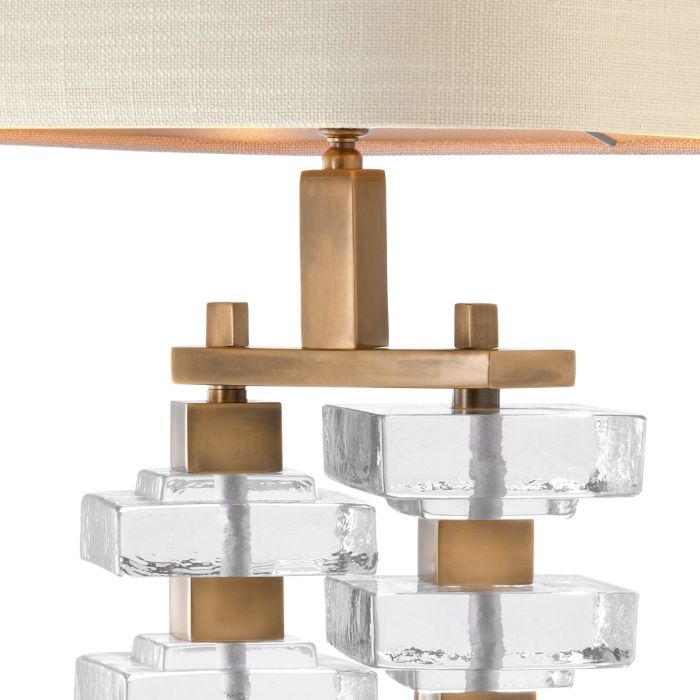 Table Lamp Toscana vintage brass finish inc shade