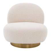 Swivel Chair Clément bouclé cream