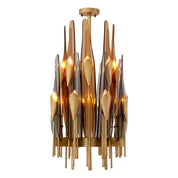 Chandelier Sky vertical antique brass finish