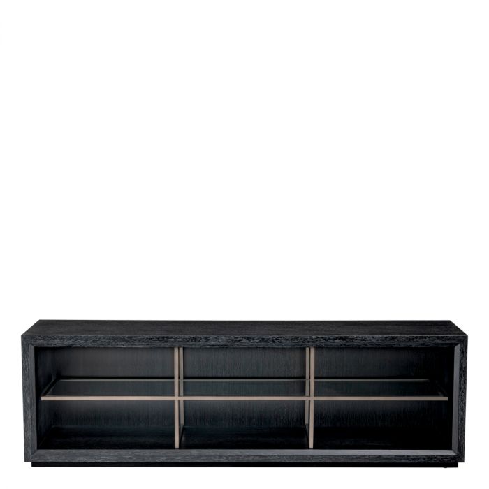 TV Cabinet Hennessey S charcoal grey oak veneer