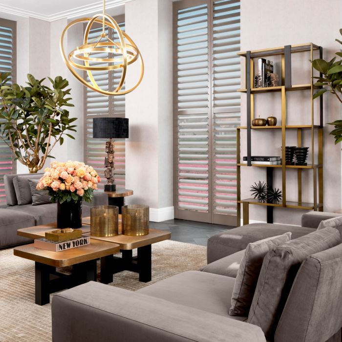 Chandelier Cassini antique brass finish