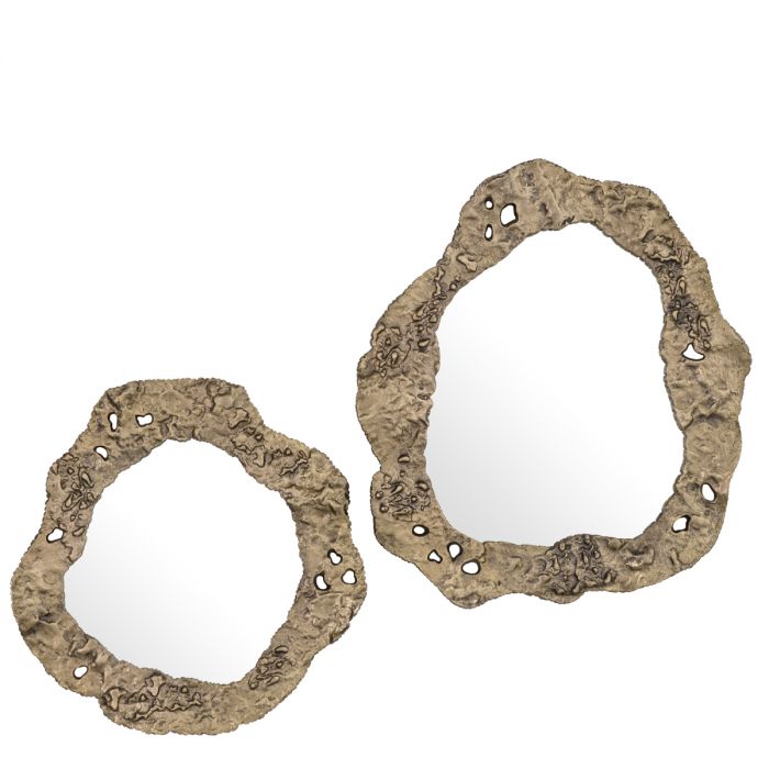 Mirror Foggia antique brass finish set of 2