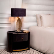 Nightstand Rosemberg charcoal grey oak veneer
