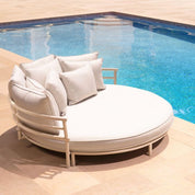 Cama de exterior Laguno sand lewis blanquecino/gris