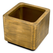 Planter Jasper square M vintage brass finish 70 x 70 x H. 60 cm