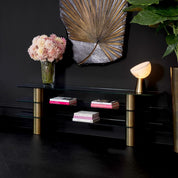 Console Table Lunden brushed brass finish